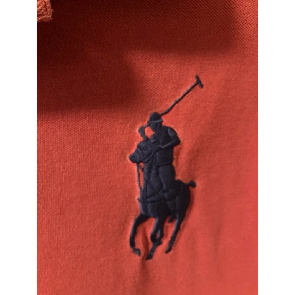 Polo Ralph Lauren Polo Shirt Mens‎ XL Red Big Pony USA Flag American Classic